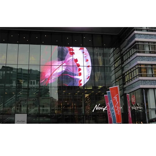 Led Screen Alibaba Flexible Outdoor Advertising LED P10 Digital Poster Transparent Film ...