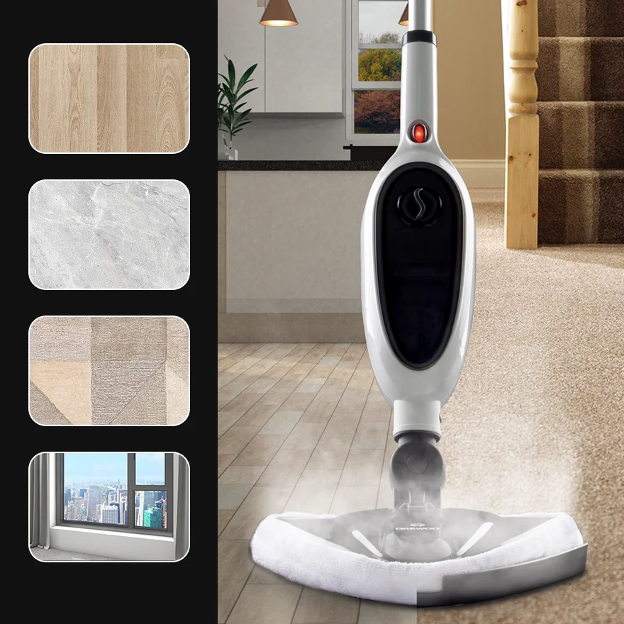 Purolf Portable Handheld 12 in 1 Corded Steam Mop With Removable Handheld Steamer Cleaner for Tile and Hardwood Floors