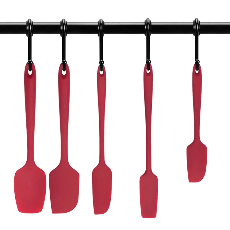 Оптовая Продажа BPA бесплатно кухня сковорода выпечная прокладка салфетка для Utenils Премиум 5 шт. силиконовые лопатки из нержавеющей стали