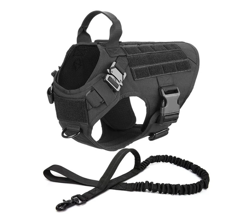 Tactical Adjustable Large Pet Harness Vest Durable Dog Hunting Coat ...