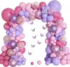 Kit ghirlanda palloncino rosa e viola 9