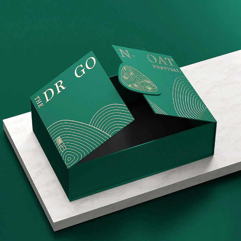 ISO9001 Double Door Design Gift Box for Dragon Boat Festival Hot Gold Silver Logo Printed Rice Dumpling Packaging Boxes Paper