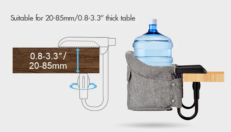 Factory Hot Selling Plastic Hook on Chair Portable High Chair for Babies and Toddlers With Tray Hook on Baby Chair