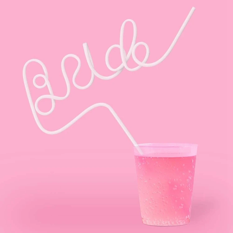 Bachelorette Party Xl White Bride Straw For Bachelorette Party Bridal