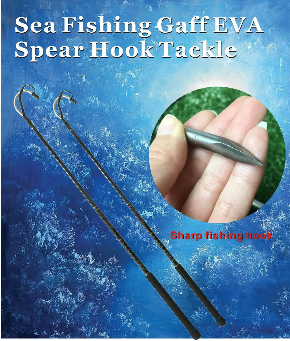 120cm/180cm Professional Fish Gaff Carbon Fiber Sea Fishing Stainless