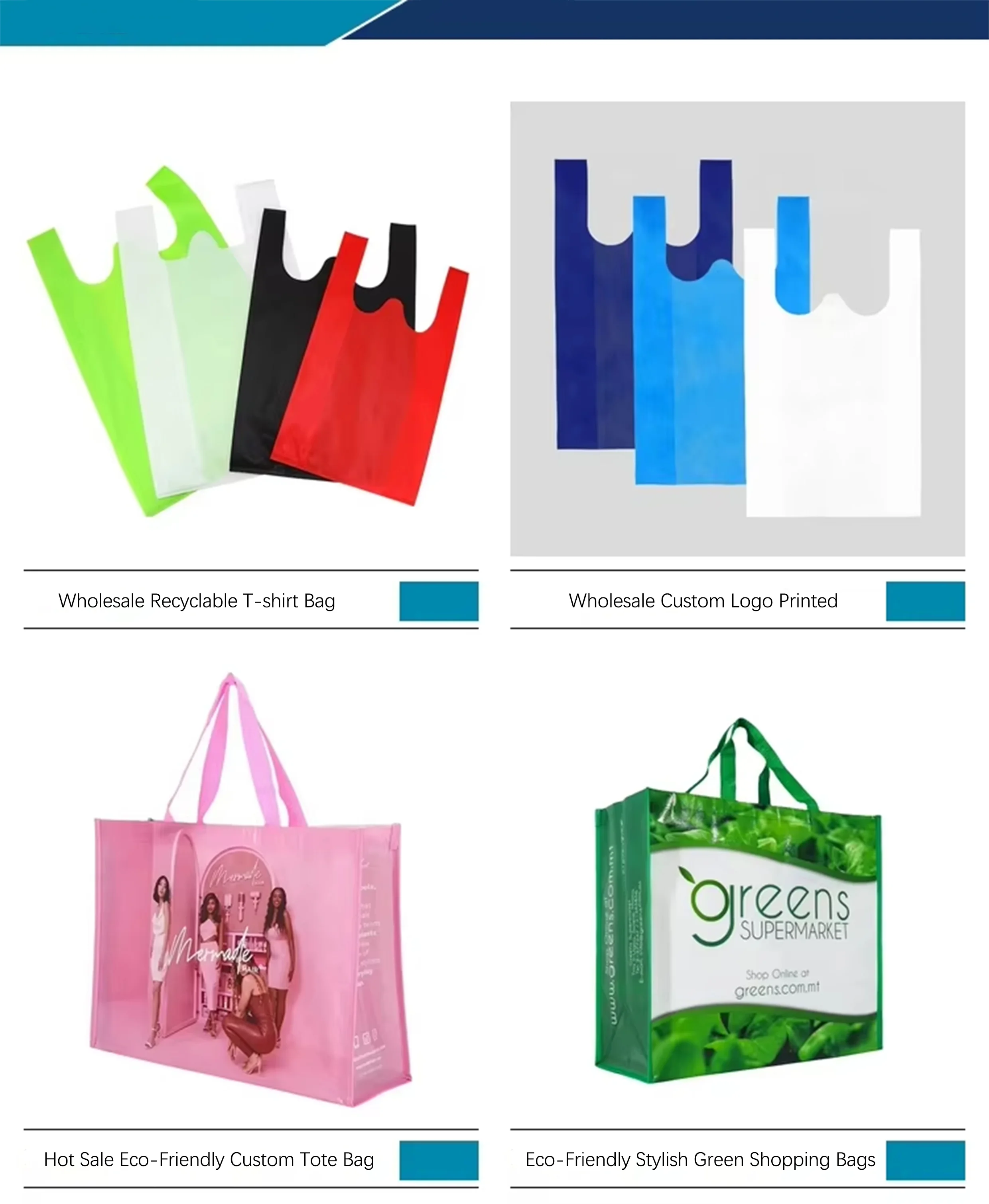 Biodegradable T Shirt Bags Eco Friendly Non Woven Tshirt Bag Custom Logo Grocery Bag for Supermarket Shopping and Take Away factory