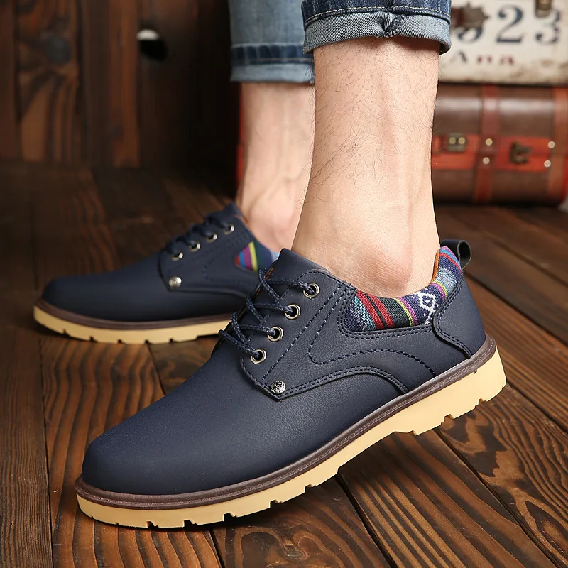 Spring Autumn Men's Business Casual Leather Shoes Waterproof Low-top Pu  Shoes - Buy Men's Casual Shoes,Men Leather Shoe,Business Shoes Sport  Product on 