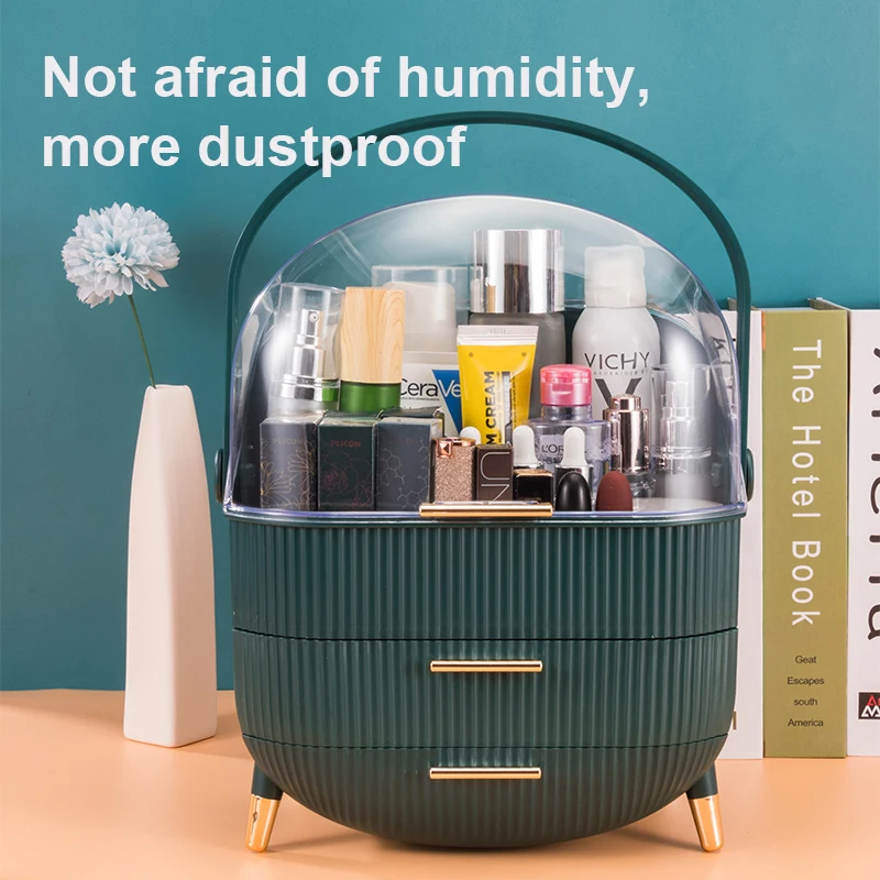 Fashion Big Capacity Cosmetic Storage Box Waterproof Dustproof
