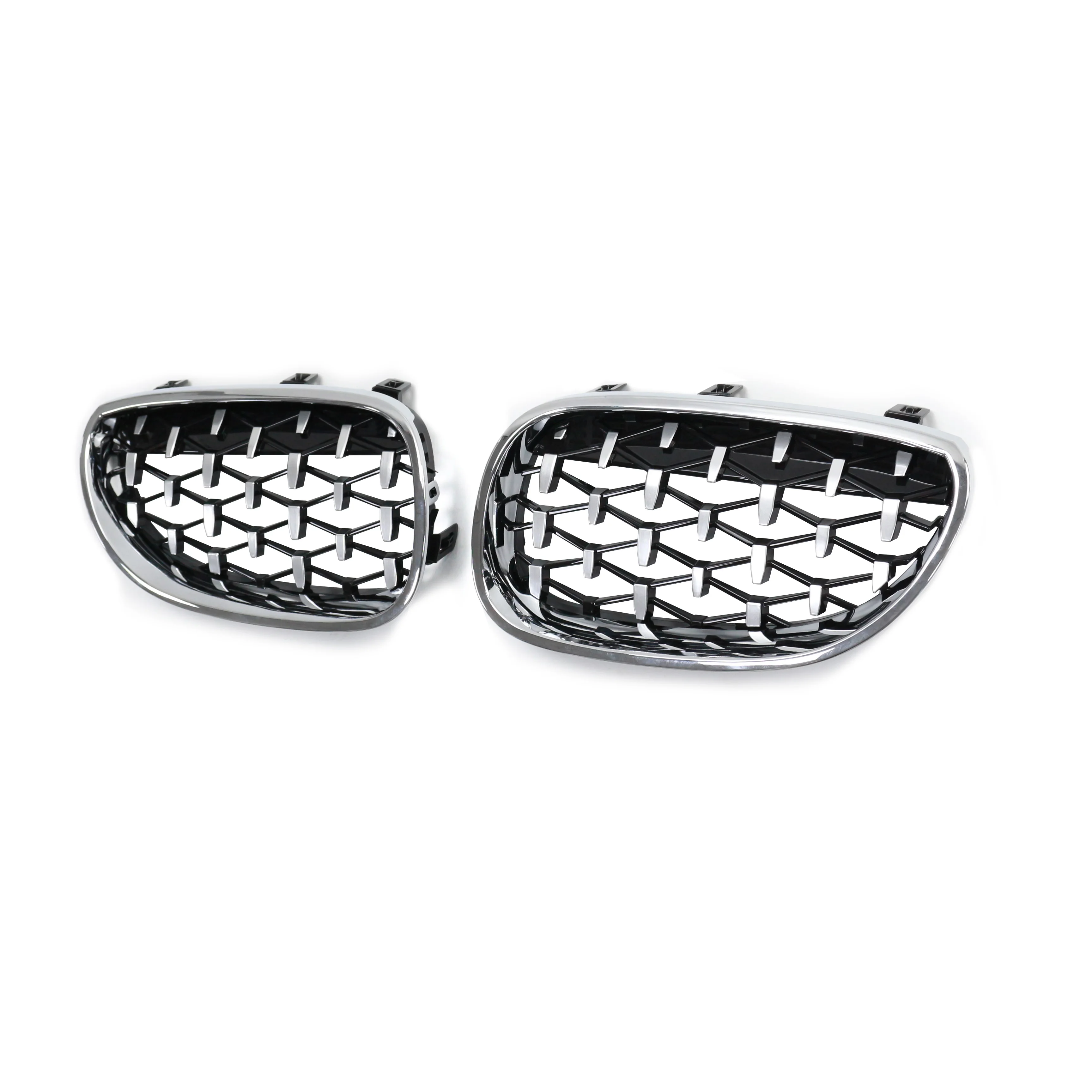 product tiypeor car diamond meteor front kidney grill for bmw e60 2003   2009 5 series gloss black-4