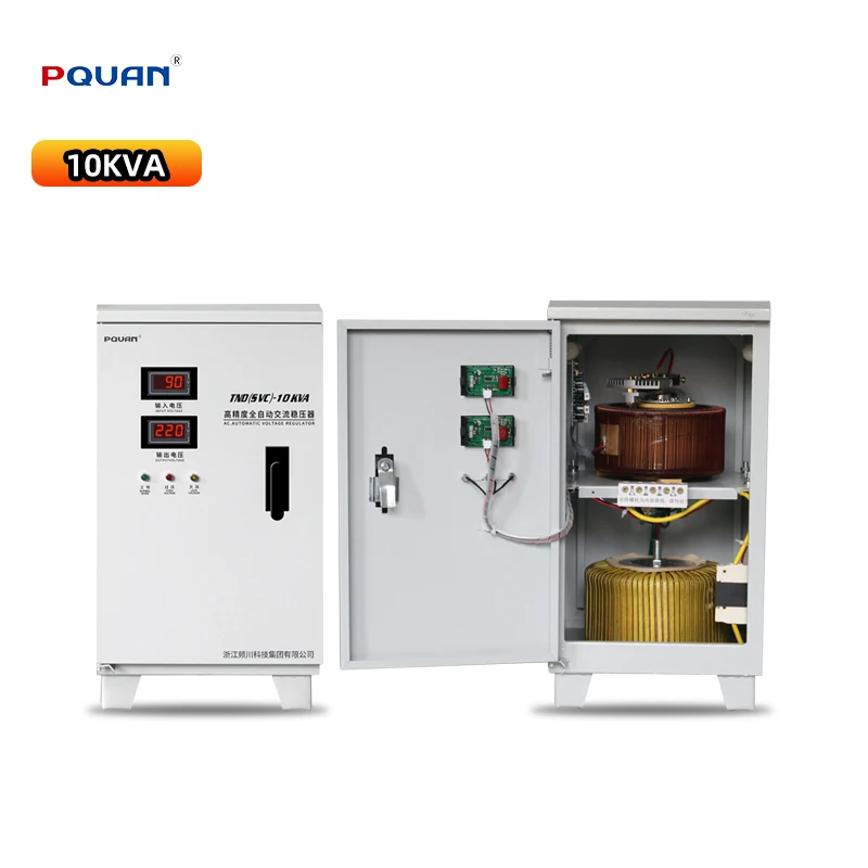 3-60kva Factory Price AVR 10kva Single-phase Servo Motor Voltage Stabilizer Output 220v Copper