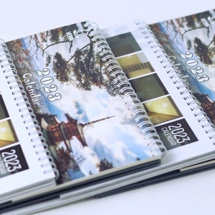 Guangzhou Factory Custom Printing Promotion Plan Desktop Calendar Monthly Holiday Reminder 2023 Desk Calendar