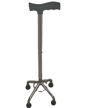 JS-G603 Best price  disabled adjustable crutch and    aluminum alloy 4 legs crutches  for outdoor home care