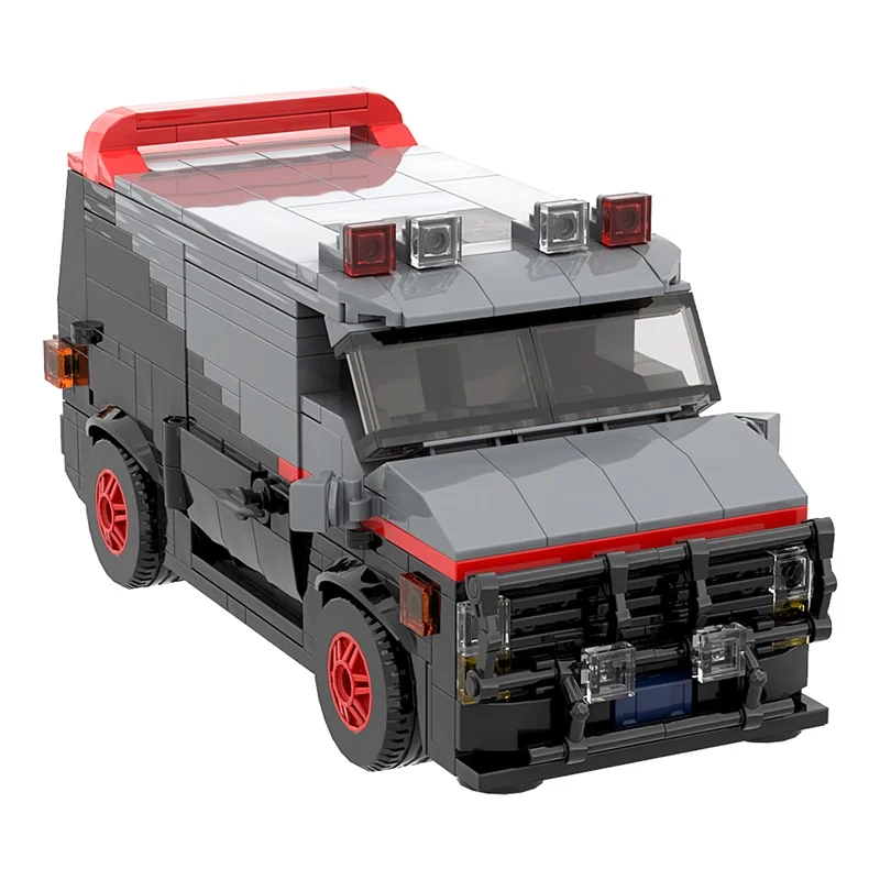 GoldMoc Van Retro Simulation Car Model Educational Bricks Vehicles Toy Building Blocks Set