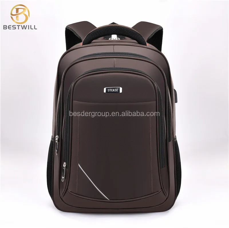 Bestwill Custom Waterproof Mochila Computer Men Business Nylon With Usb
