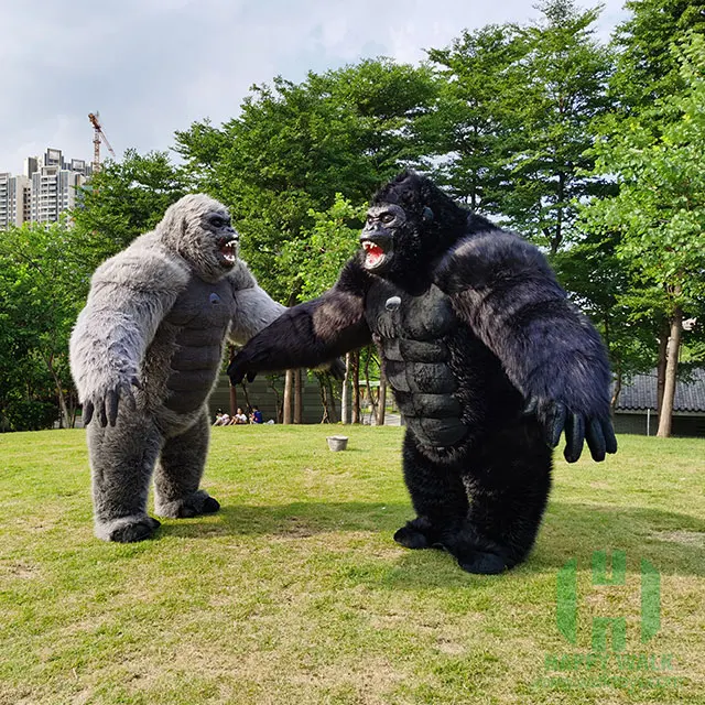 2.6 Meter Customized Inflatable Fat Costume Walking Furry Inflatable Gorilla Mascot Costume king Kong Suit