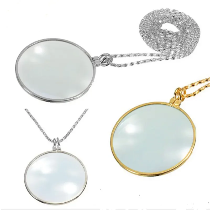 CRAZE Vintage chaîne loupe collier pendentif grand-mère cadeau métal