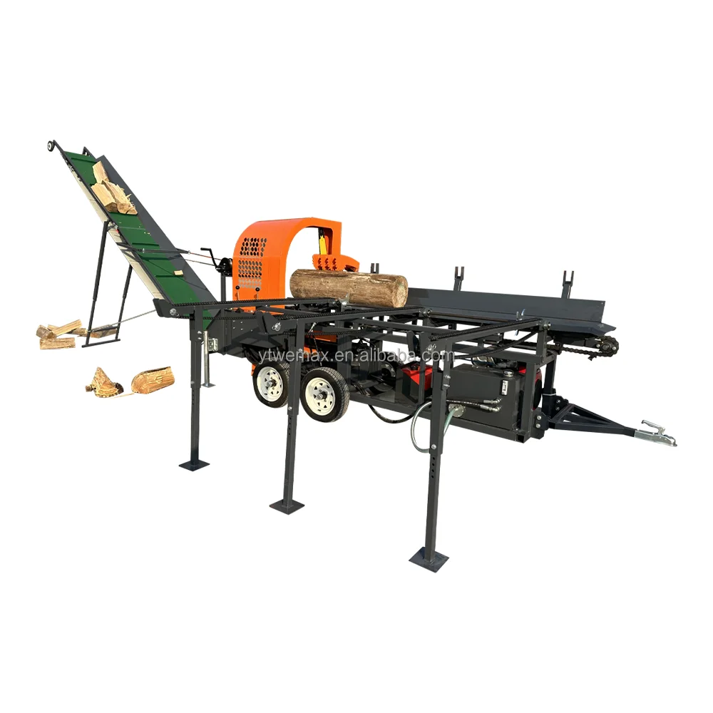 Gasoline Engine Wood Log Splitter Hydraulic Firewood Processor RM500 ...