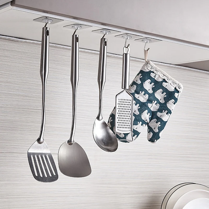 Adhesive Wall Hooks Wall Hanger Transparent Suction Cup Sucker Hook Transparent Wall Hooks