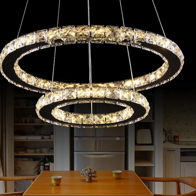 Modern Luxury 360 100 Stainless Steel Crystal Pendant Lighting Customizable for Hotel Lobby Stairwell Living Room