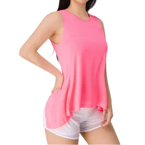 Women Summer Yoga Clothing Butt Biker Shorts Sports Tops Gym Workout Wear Two Piece Fitness Short Yoga Sets