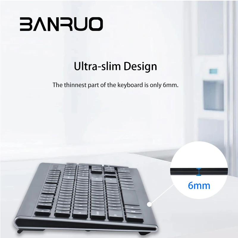 Распродажа с фабрики 2023 популярная беспроводная клавиатура и мышь самая дешевая стандартная черная Офисная