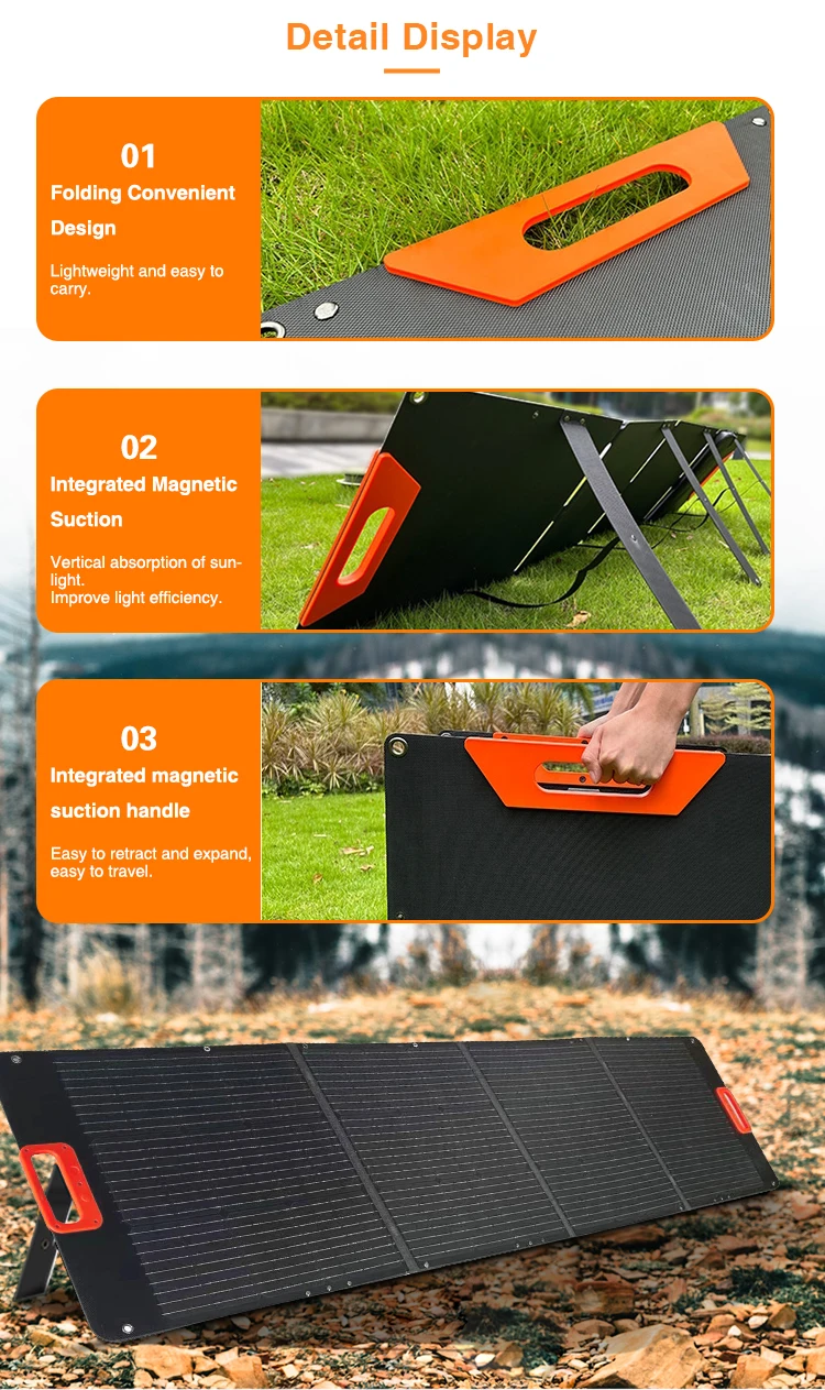 Dh 50w100w 200w Portable Folding Outdoor Camping Monocrystalline