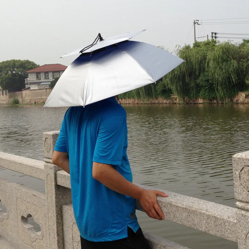 DD1900 Fishing Golf Gardening Sunshade Head Cap for Adults and Kids Outdoor  Headwear Hands Free Umbrella Cap Umbrella Hat - Main Image