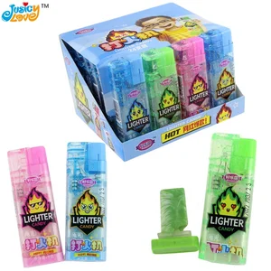 High Quality Lighter Shaped Light up Sweet Fruit Flavour Lollipop Hard Candy