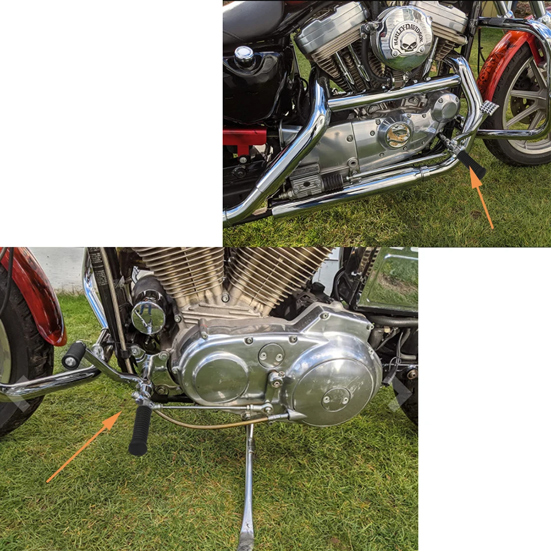 Chrome Motorcycle Forward Control Foot Pegs For Harley Sportster Xl 883