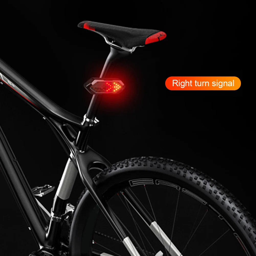 Cricia Luce Posteriore Per Bici LED, Indicatori Per Bici Con Telecomando Wireless USB Ricaricabile, Fanale Posteriore Per Bici Impermeabile Indicatori Di Direzione Luci Per La Guida