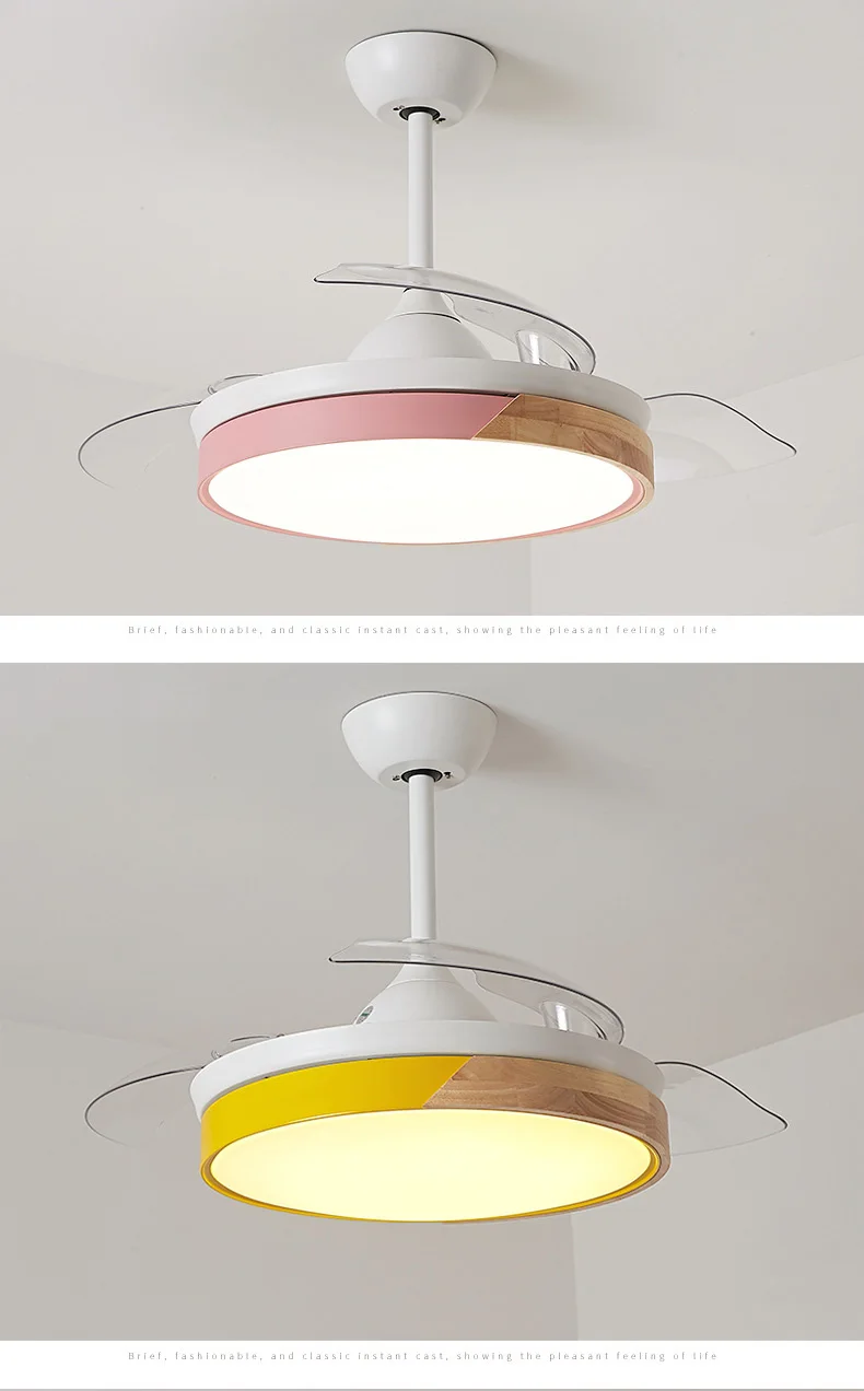 New style  indoor led ceiling fan with light decorative ceiling mounted fan light with remote led fan light