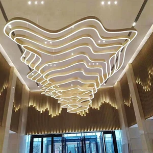 Light Luxury Engineering Chandelier Nordic Hotel Lobby Chandelier Atmospheric Villa Duplex Building Living Room Lamp