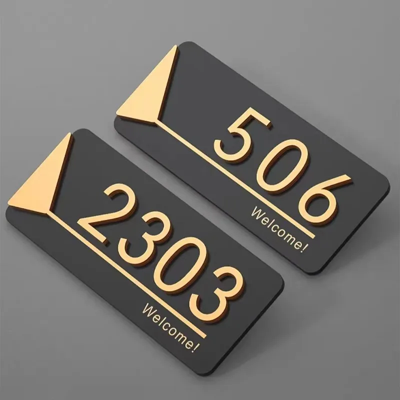Modern Acrylic House Number Sign | Custom Door Plate