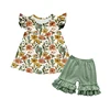 Retro Autumn Floral Print