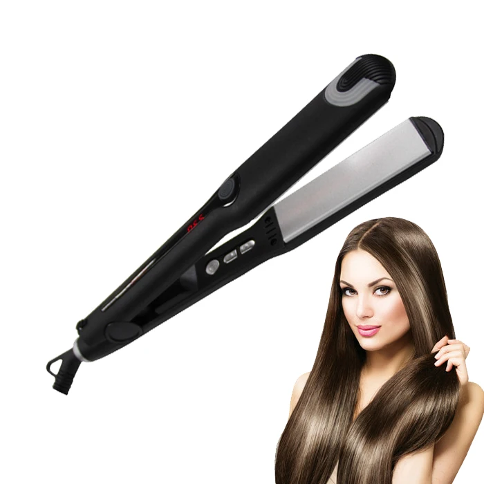 Flat Iron Comb Steam Ceramic Permanent Brush Straightening Hair Straightener