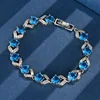 Blue topaz 119# bracelet 18cm