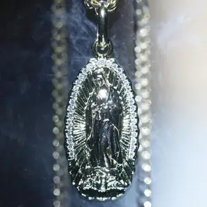 Wholesale Silver Zircon 18K Gold Plated Hip Hop Iced Out Jesus Pendant Necklace