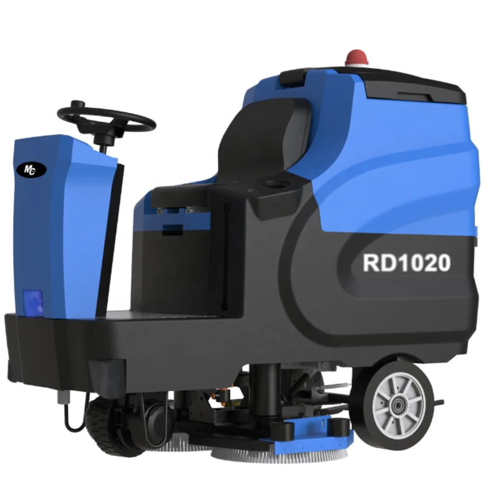 RD1020 230L Cleaning Machine Floor Scrubber Ride On Big Industrial Floor Scrubber For Supermarket