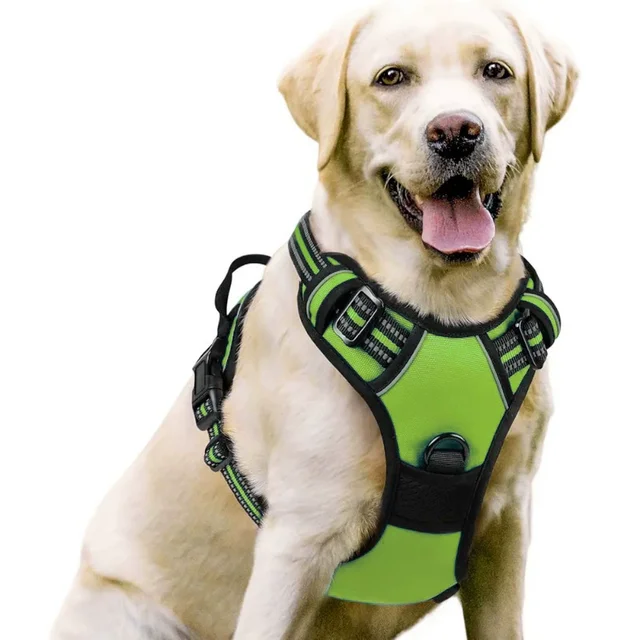 FishPrincess Reflective Nylon Pet Harness Breathable Luxury Vest for Dogs for Walking Outdoor Adventures