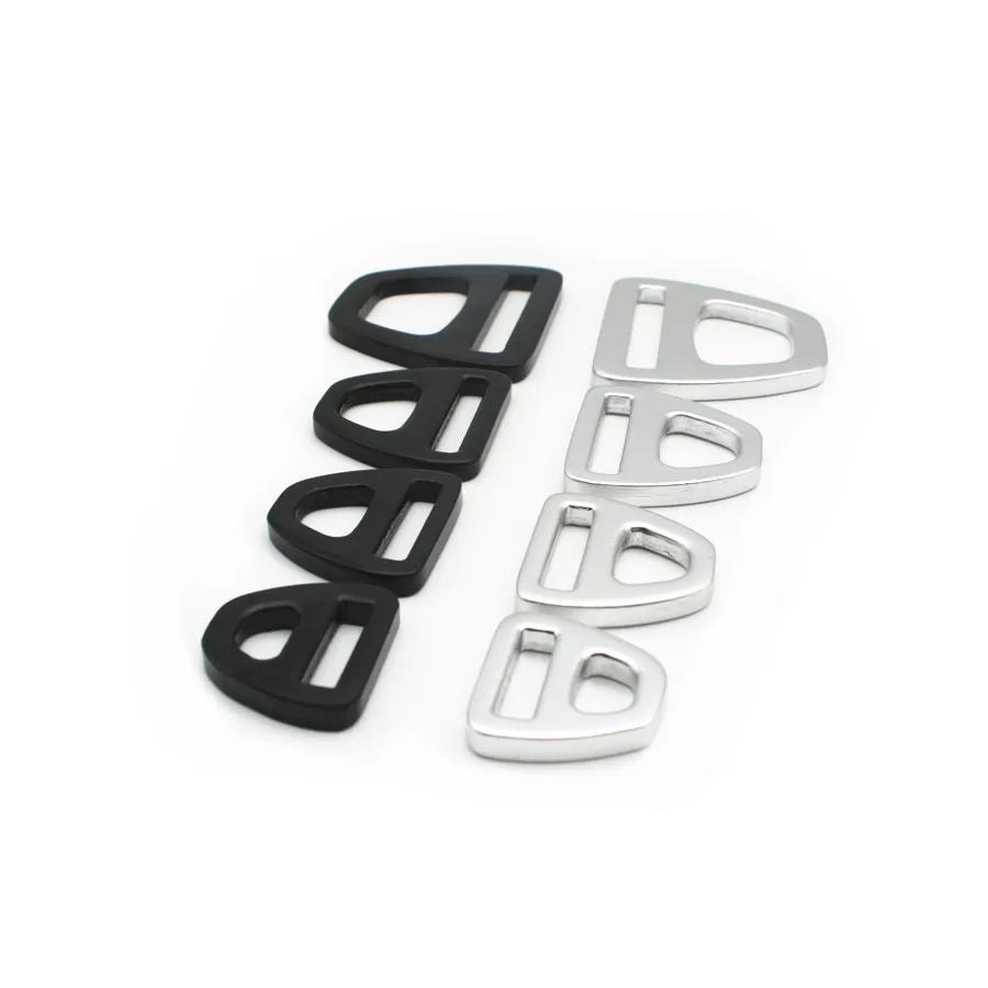 Wholesale 15/20/25/32/38MM Black/Silver D Ring Metal Fittings Durable and Light Aluminum Triangle Buckle for Pet Hardware