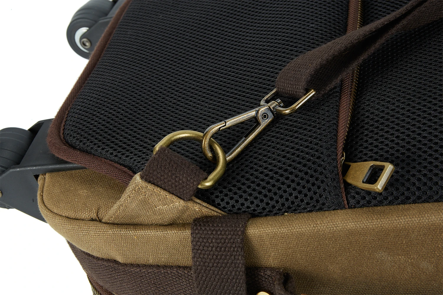 2in1 Large Capacity Waterproof Leather With Waxed Canvas Backpack