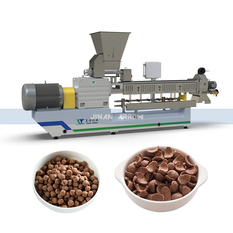 Coco Popps Breakfast Cereal Extruder Machine/Wheat Corn Flakes Process Line/Choco Crunch Rice Produce Plant