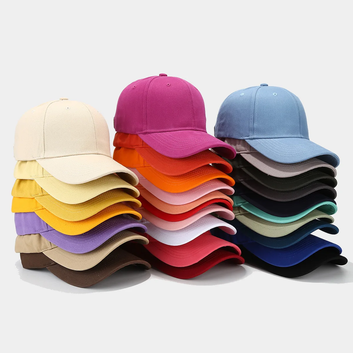 High Quality Trendy Hard Top Baseball Cap for Boys and Girls Solid Color  Light Edition Curved Hat for Hiking| Alibaba.com