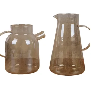 HotSale Handmade High Borosilicate 1600ml Clear Glass Teapot