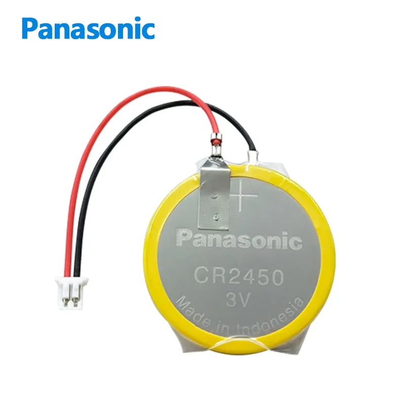 Panasonic CR2450 3V Button Cell Batteries Lead Connector for PLC Servo Controllable Programmer