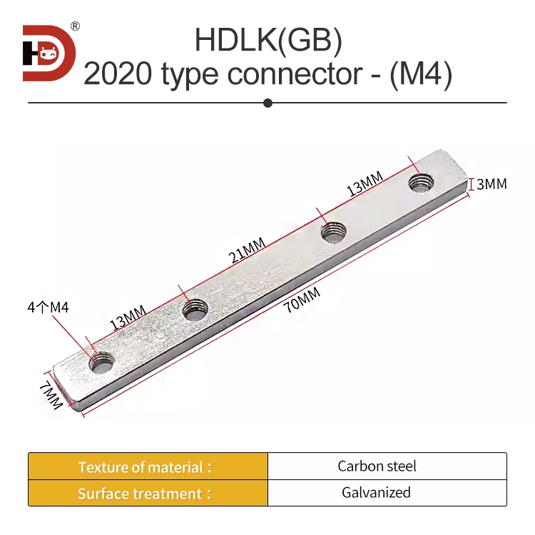 Aluminum Profile Fastening Accessories, Long Strip Connectors, 20/30/4045 Connecting Strips, Docking Extension groove Nuts manufacture