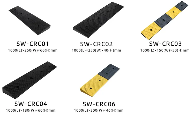 Portable Rubber Kerb Ramp for Transport Vehicle Speed Bumps for Road Kerb details