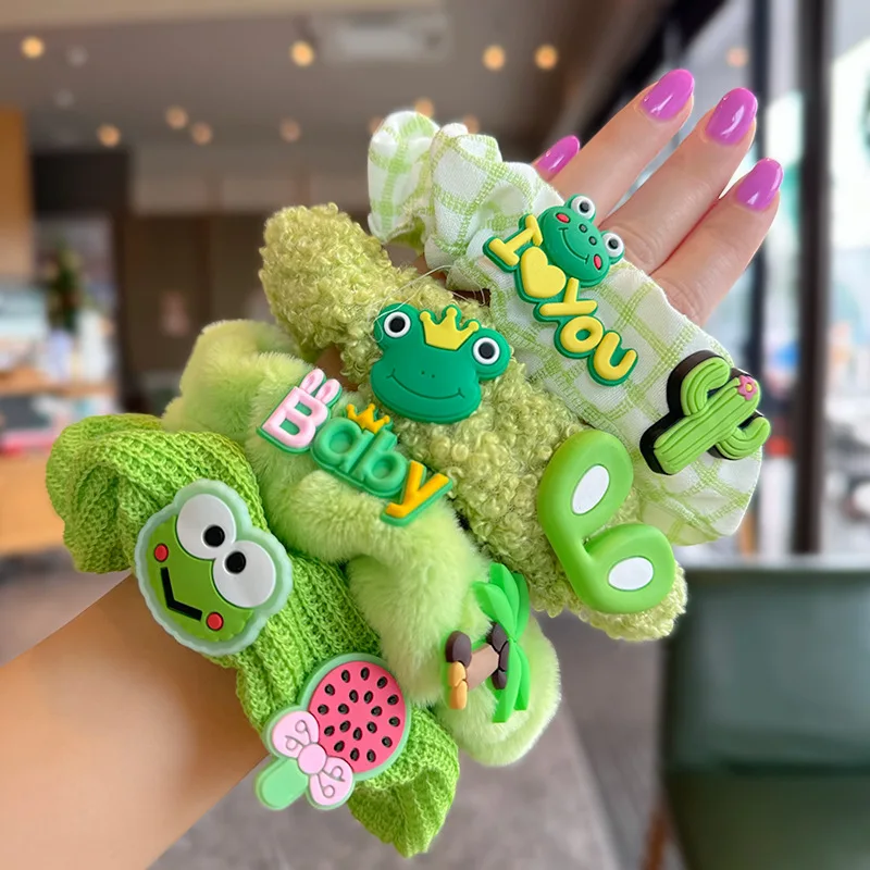 Sweet Colorful Frog Hair Girls Accessories Hot Sale Hairy  display picture 2