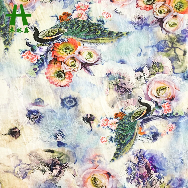 Ткань Mulinsen ткань 45s/30s вискоза для платья с цифровым принтом