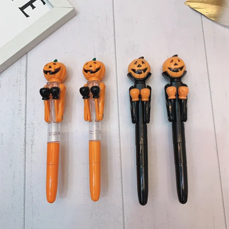 20 Stylos à Bille Halloween - Motifs Fantômes, Citrouilles - 4 Couleurs - Pour école, Bureau - Cadeau Mignon - 6